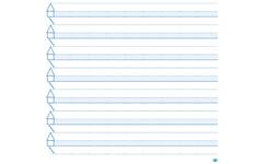 Pennenstreken 3 groep 3 lijntjesschrift verbonden schrift (12-8-12) (5 stuks)